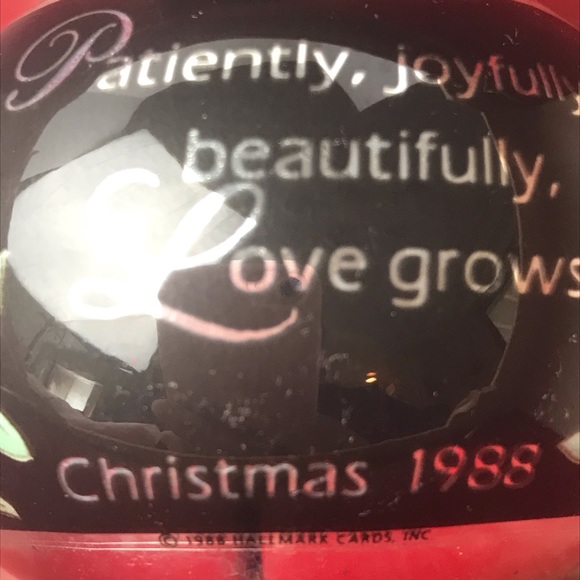 VINTAGE 1988 HALLMARK "Love Grows" Glass Ornament - Picture 15 of 16